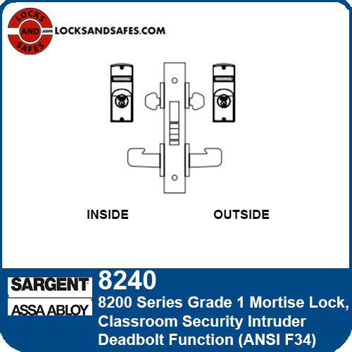 Sargent 8240 Classroom Security Intruder Mortise Lock