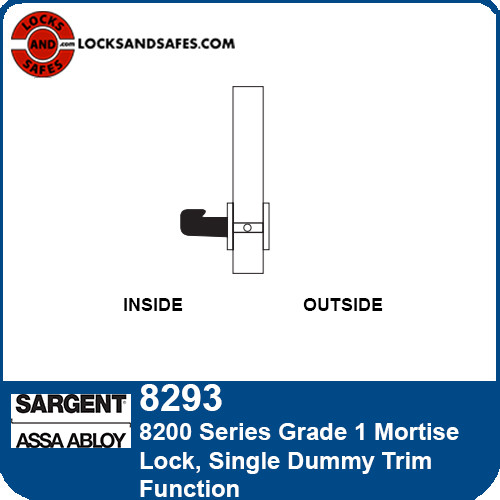 Sargent 8293 Single Dummy Trim Mortise Lock