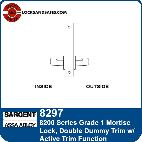 Sargent 8297 Double Dummy Trim Mortise Lock
