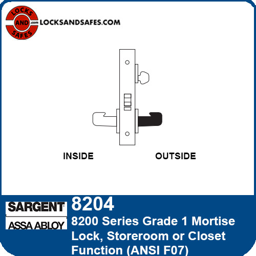 Sargent 8204 Storeroom Mortise Lock | Sargent 8200 Closet Mortise Lock