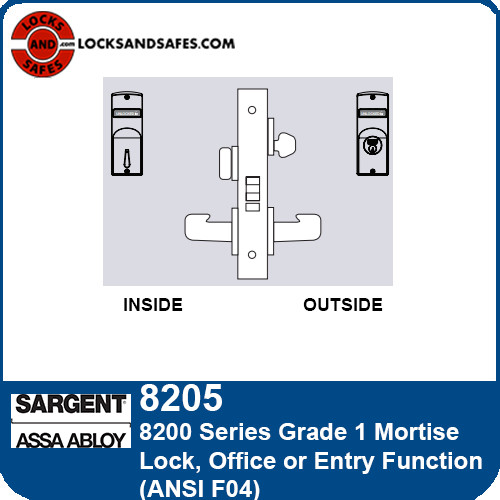Sargent 8205 Office Mortise Lock | Sargent 8200 Entry Mortise Lock