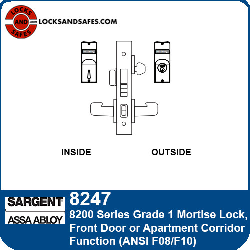 Sargent 8247 Front Door Mortise Lock