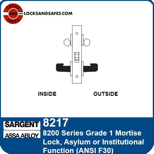 Sargent 8217 Asylum Mortise Lock | Sargent 8217 Institutional Mortise Lock