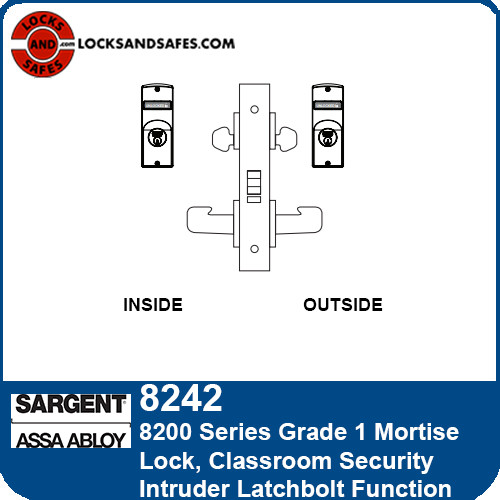 Sargent 8242 Classroom Security Intruder Latchbolt Mortise Lock