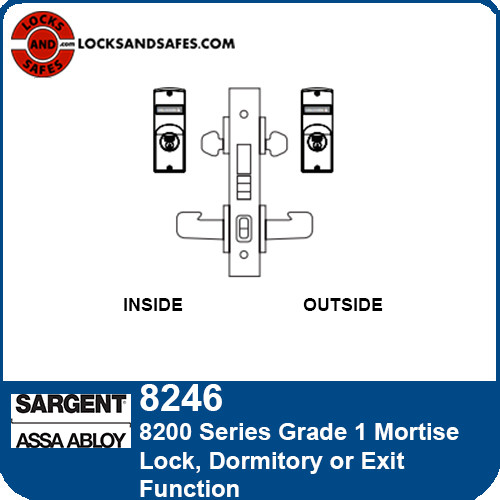 Sargent 8246 Dormitory Mortise Lock | Sargent 8246 Exit Mortise Lock