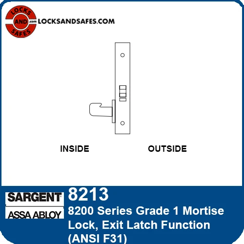 Sargent 8213 Exit Latch Mortise Lock