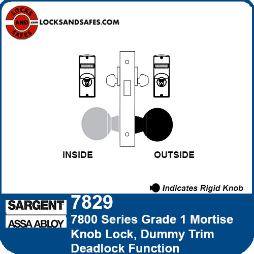 Sargent 7829 Dummy Trim Deadlock Mortise Lock