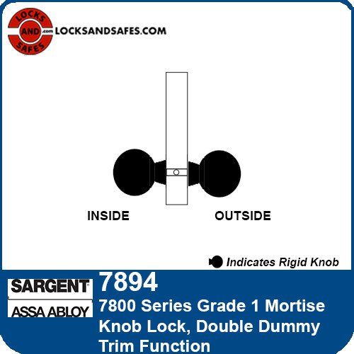 Sargent 7894 Double Dummy Trim Mortise Lock