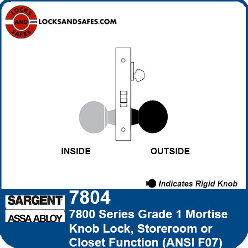 Sargent 7804 Storeroom Mortise Lock | Sargent Closet Function