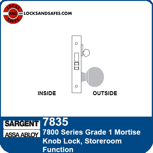 Sargent 7835 Storeroom Mortise Lock
