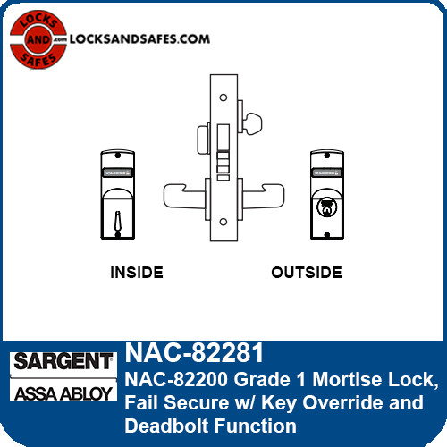 Sargent NAC-82281 Fail Secure Mortise Lock | Sargent NAC82281