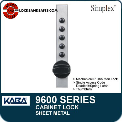 Simplex 9600 Series - Mechanical Pushbutton Cabinet Lock