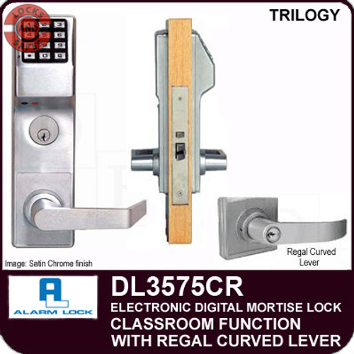 Alarm Lock DL3575CR | DL3575 With Curved Lever | Classroom Lock With Curved Lever
