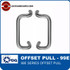 Offset Pull Handles | PDQ 9E Series Offset Pull (99E) | 10" BTB (CTC) x 3-1/4" (Projection)