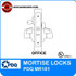 Grade 1 Single Cylinder Office with Simultaneous Retraction Mortise Locks | PDQ MR181 Mortise Locks | Heavy Duty Door Locks | F Series Escutcheon Trim