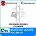 Mortise Hold Back Lockset Grade 1 Double Cylinder | PDQ MR114 Mortise Locks | Commercial Door Locks | Hold Back Lock | F Sectional Trim