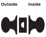 Marks Cylindrcial Lock Passage Function - N