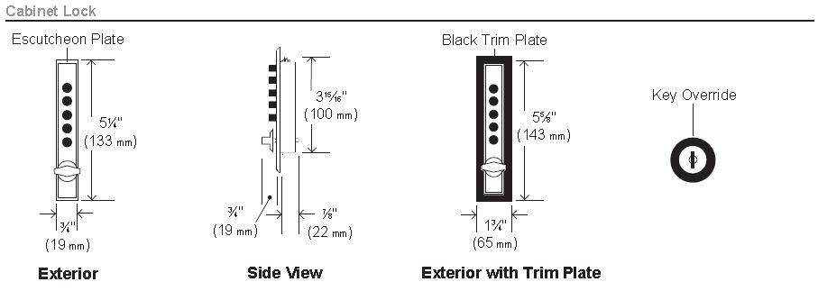 Simplex 9600 Cabinet Lock | Simplex9600 Pushbutton Lock