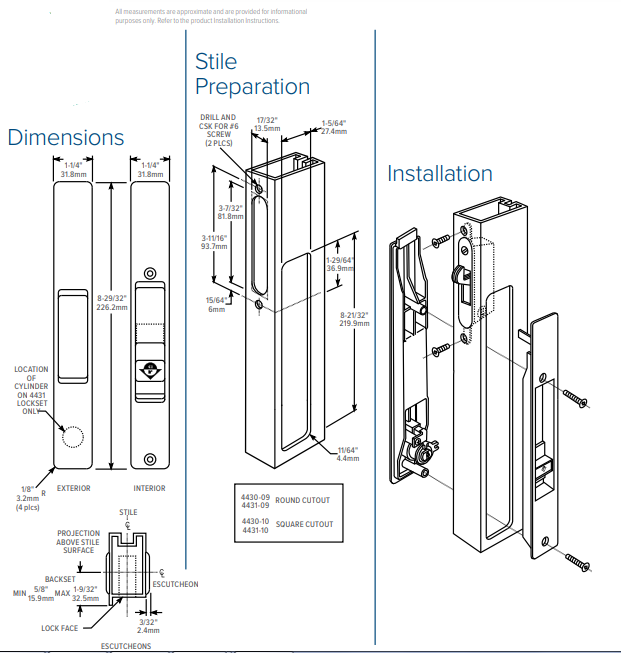 Adams Rite 4431 Flush Locksets Installation