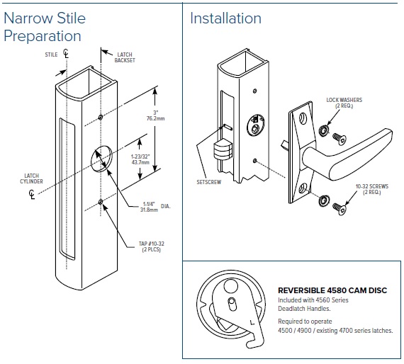 Adams Rite 4565 Deadlatch Handle Installation