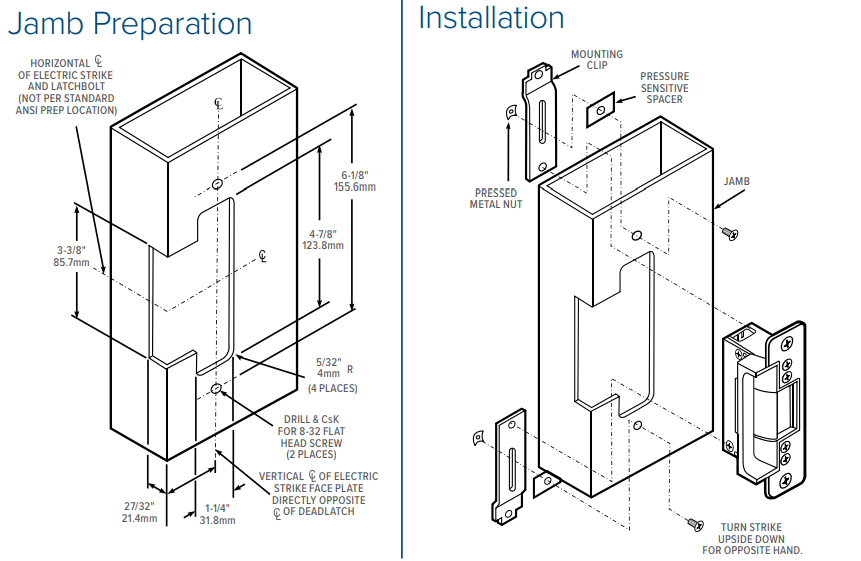 adams-rite-7160-electric-strike-jamb-preparation.png | adams rite electric strike | adams rite electric strike for mortise locks