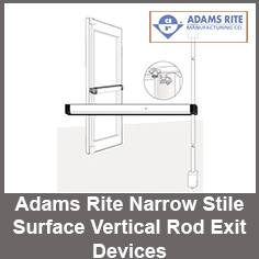 Adams Rite Narrow Stile Surface Vertical Rod Exit Devices Category Adams Rite Narrow Stile Surface Vertical Rod Exit Devices Category