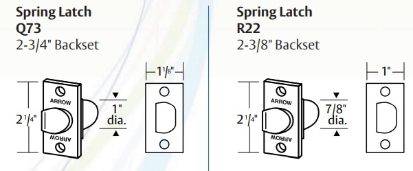 Arrow APL Cylindrical Indicator Lock Latch Options