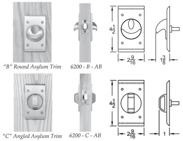 ABH Asylum Trim Dimensions