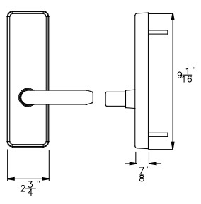 Detex FSB Lever Trim Dimensions