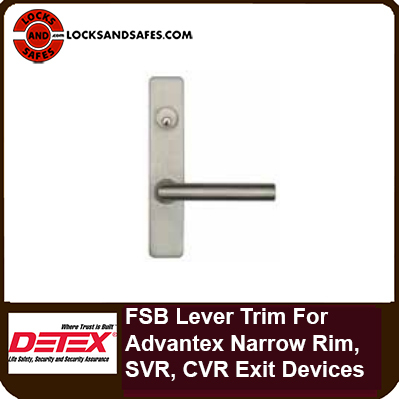 Detex FSB Narrow Lever Trim Dimensions