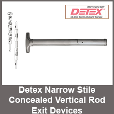 Detex Narrow Stile Concealed Vertical Rod Exit Devices Detex Narrow Stile Concealed Vertical Rod Exit Devices