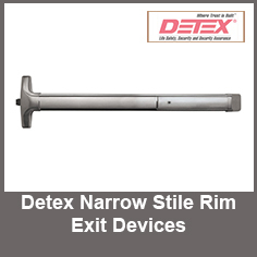 Detex Narrow Stile Rim Exit Devices