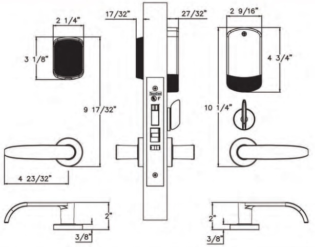 Townsteel e-Cronus 1A Automatic Deadbolt Profile