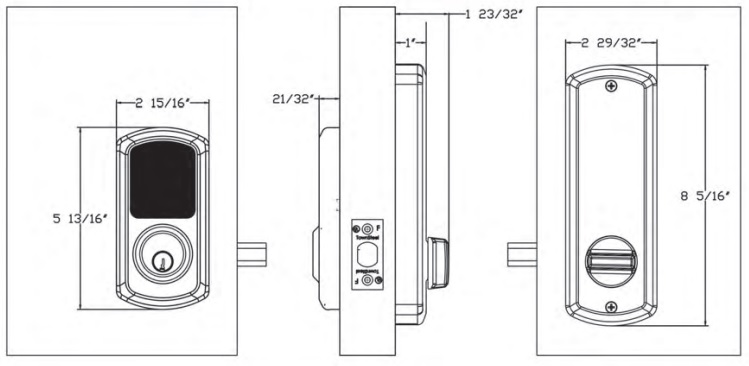 Townsteel e-Smart Deadbolt Profile