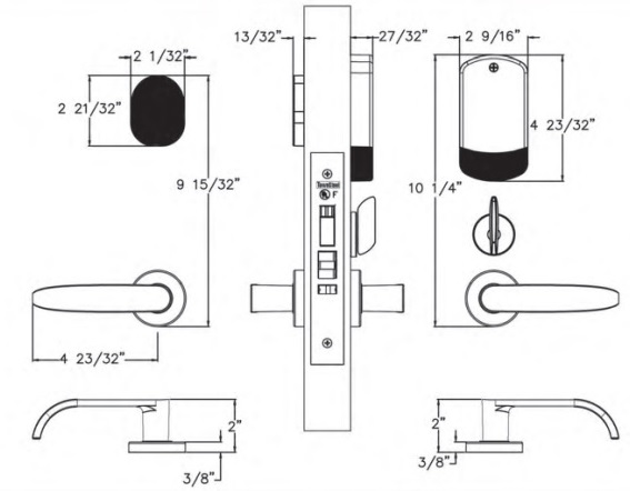 Townsteel e-Trident 1A Automatic Deadbolt Profile