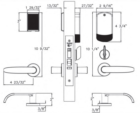 Townsteel e-Trident 2A Automatic Deadbolt Profile