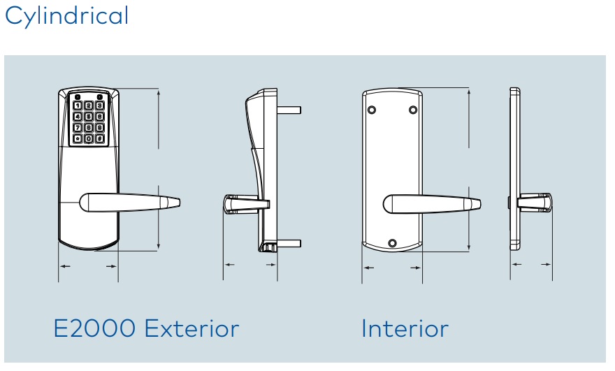 EPlex 2000 Cylindrical Dimensions | E-Plex 2000 Cylindrical Dimensions