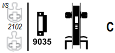 Marks Mortise Lock Function C - Store Door 