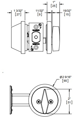 Hager 3200 Deadlock Dimensions