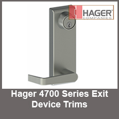Hager 4700 Series Exit Device Trims