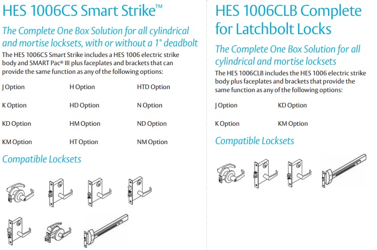 HES 1006CS | HES 1006CLB