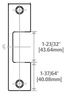 HES J Option Dimensions | Electric Strike for Cylindrical Lock Dimensions