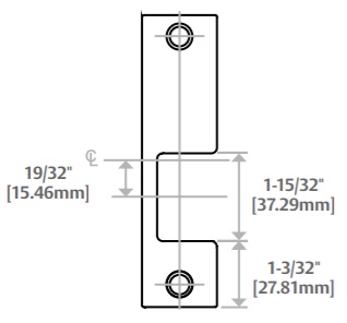 HES KM Faceplate Dimensions | HES KM Option Dimensions