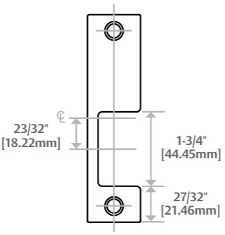 HES R Faceplate Dimensions | HES 1006 Electric Strikes