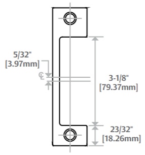 HES ND Faceplate Dimensions