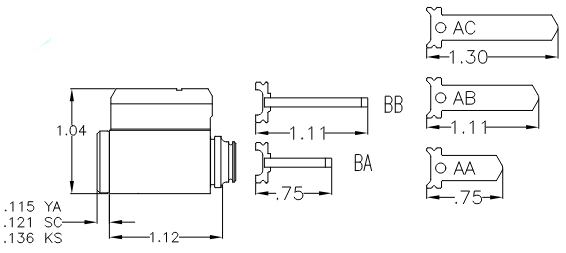 Ilco 15395, 15396 Dimensions