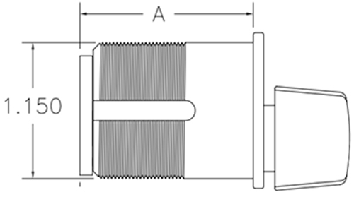 Ilco Turnknob Mortise Cylinder