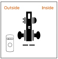 Schlage L9444-LV9444 Privacy With Deadbolt And Cointurn Outside Mortise Lock