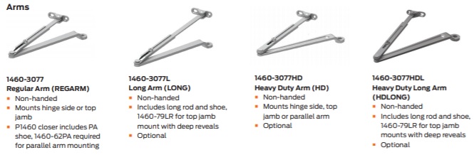 LCN 1460 Door Closer Arms