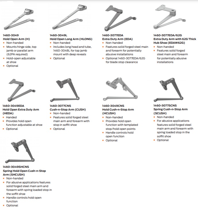 LCN 1461 Door Closer Arms